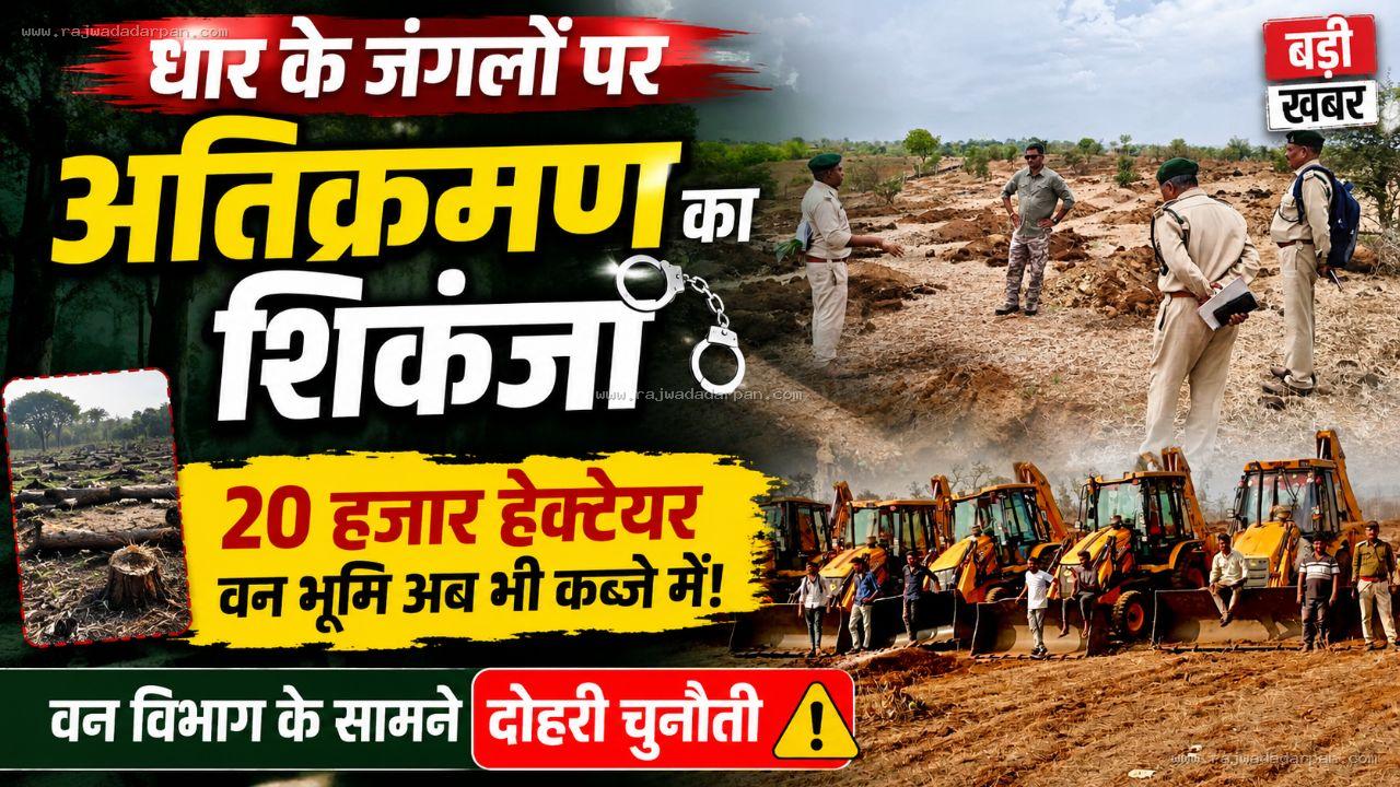धार के जंगलों पर अतिक्रमण का शिकंजा, 20 हजार हेक्टेयर वन भूमि अब भी कब्जे में; वन विभाग के सामने दोहरी चुनौती