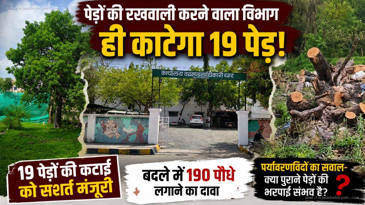 पेड़ों की रखवाली करने वाला विभाग ही काटेगा 19 पेड़, नए वनमंडल कार्यालय के फैसले पर उठे सवाल