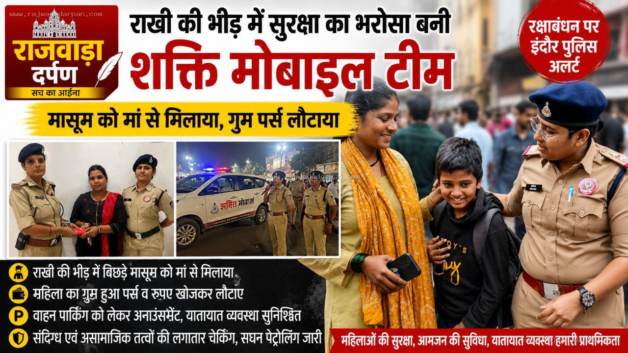 राखी की भीड़ में बिछड़ा मासूम, शक्ति मोबाइल ने मां से मिलाया; गुम पर्स भी खोजकर लौटाया

&nbsp;
