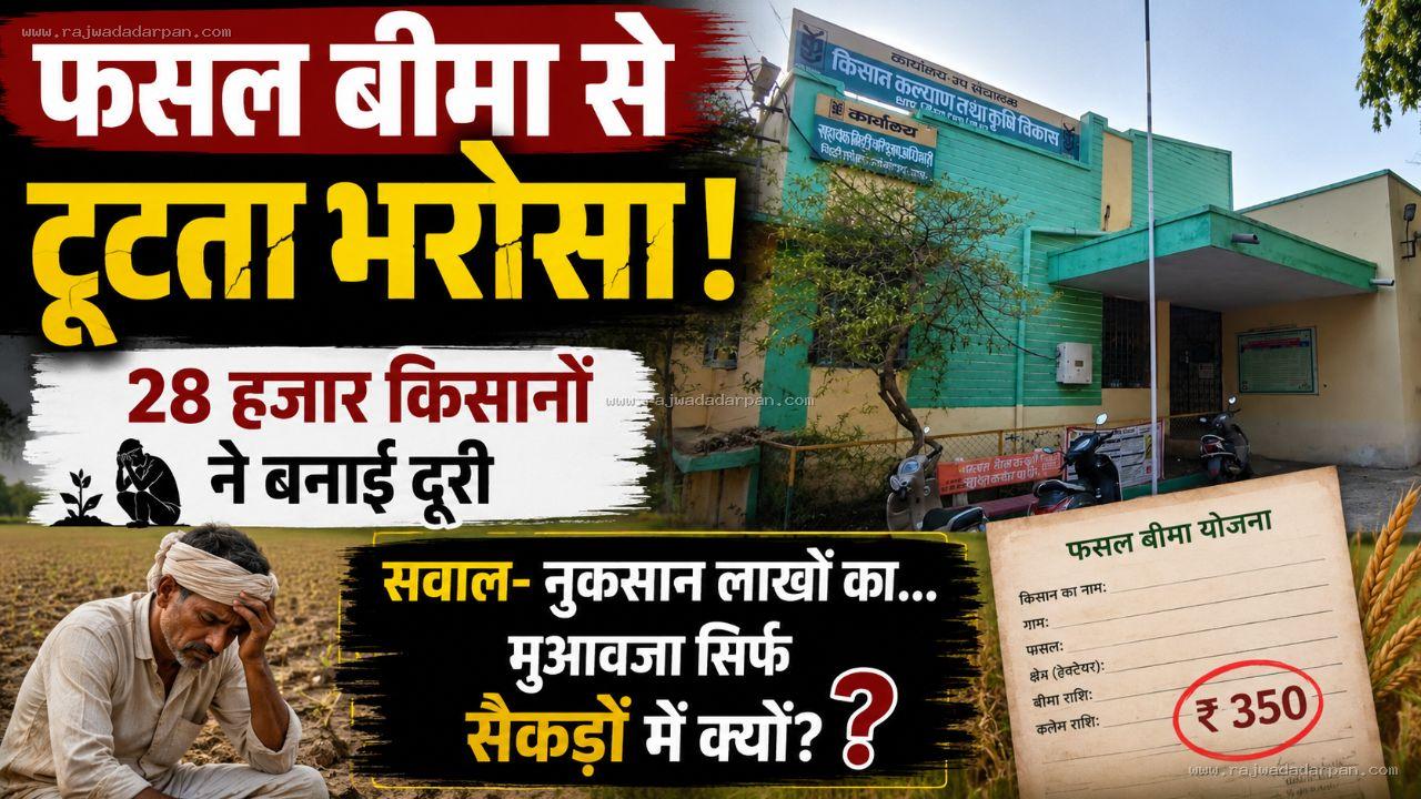 फसल बीमा से टूटता भरोसा: 28 हजार किसानों ने बनाई दूरी, सवाल- नुकसान लाखों का... मुआवजा सिर्फ सैकड़ों में क्यों?