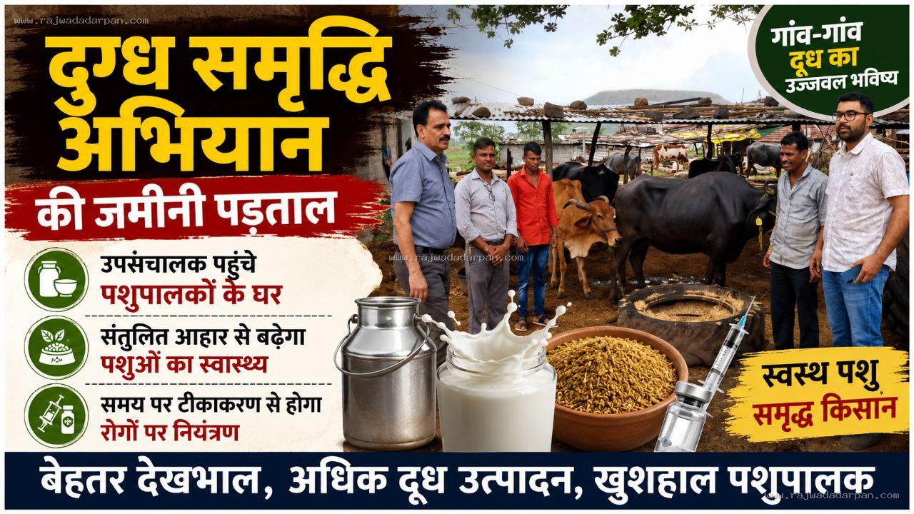 दुग्ध समृद्धि अभियान की जमीनी पड़ताल: उपसंचालक पहुंचे पशुपालकों के घर, संतुलित आहार व टीकाकरण से बढ़ेगा दूध उत्पादन