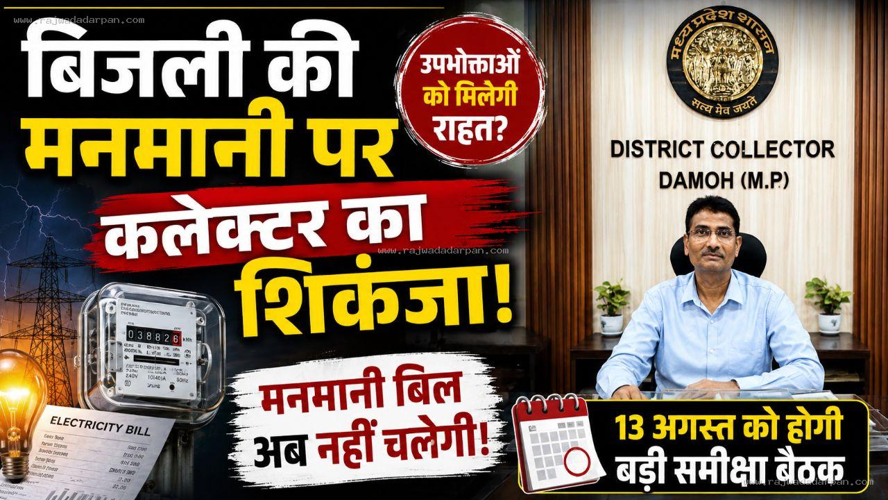 बिजली की मनमानी पर कलेक्टर का शिकंजा! 13 अगस्त को होगी बड़ी समीक्षा बैठक

&nbsp;