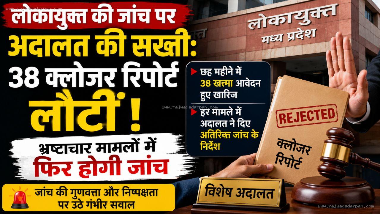लोकायुक्त की जांच पर अदालत की सख्ती: 38 क्लोजर रिपोर्ट लौटीं, भ्रष्टाचार मामलों में फिर होगी जांच

&nbsp;