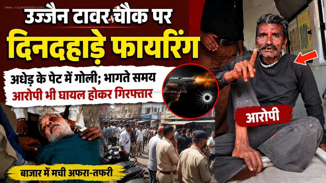 उज्जैन के टावर चौक पर दिनदहाड़े फायरिंग, अधेड़ के पेट में गोली; भागते समय आरोपी भी घायल होकर गिरफ्तार

&nbsp;