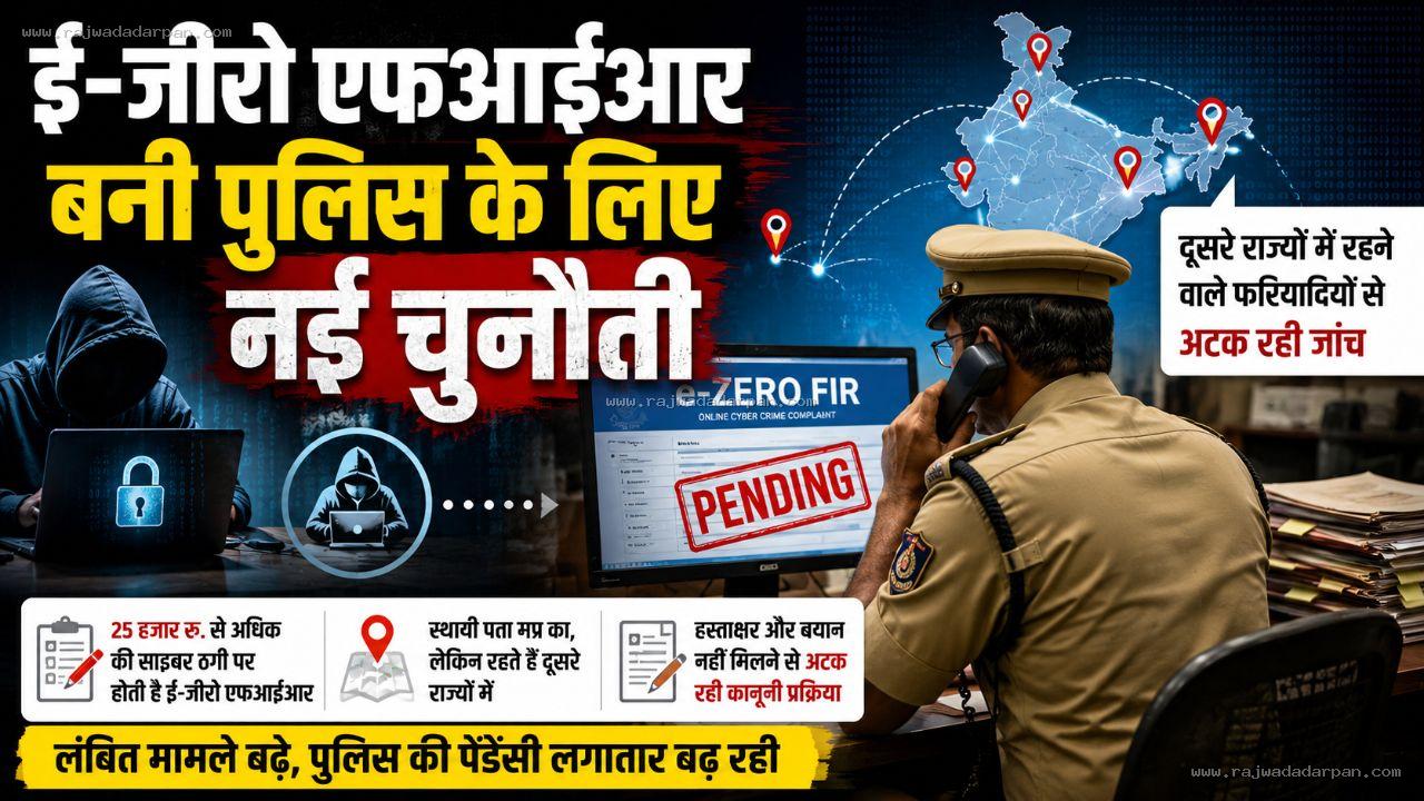 ई-जीरो एफआईआर बनी पुलिस के लिए नई चुनौती, दूसरे राज्यों में रहने वाले फरियादियों से अटक रही जांच