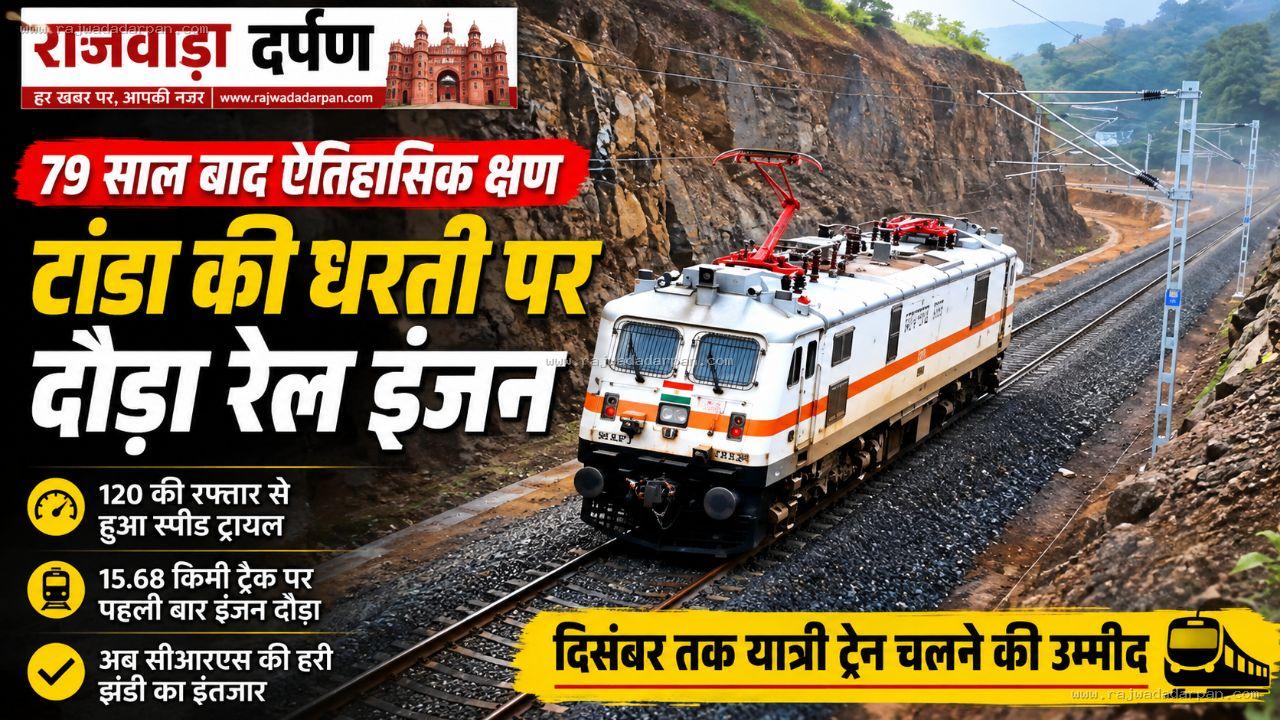 अब दूर नहीं रेल की सीटी: टांडा पहुंचा इलेक्ट्रिक इंजन, दिसंबर तक यात्री ट्रेन चलने की उम्मीद!

&nbsp;
